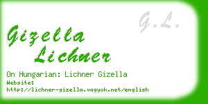 gizella lichner business card